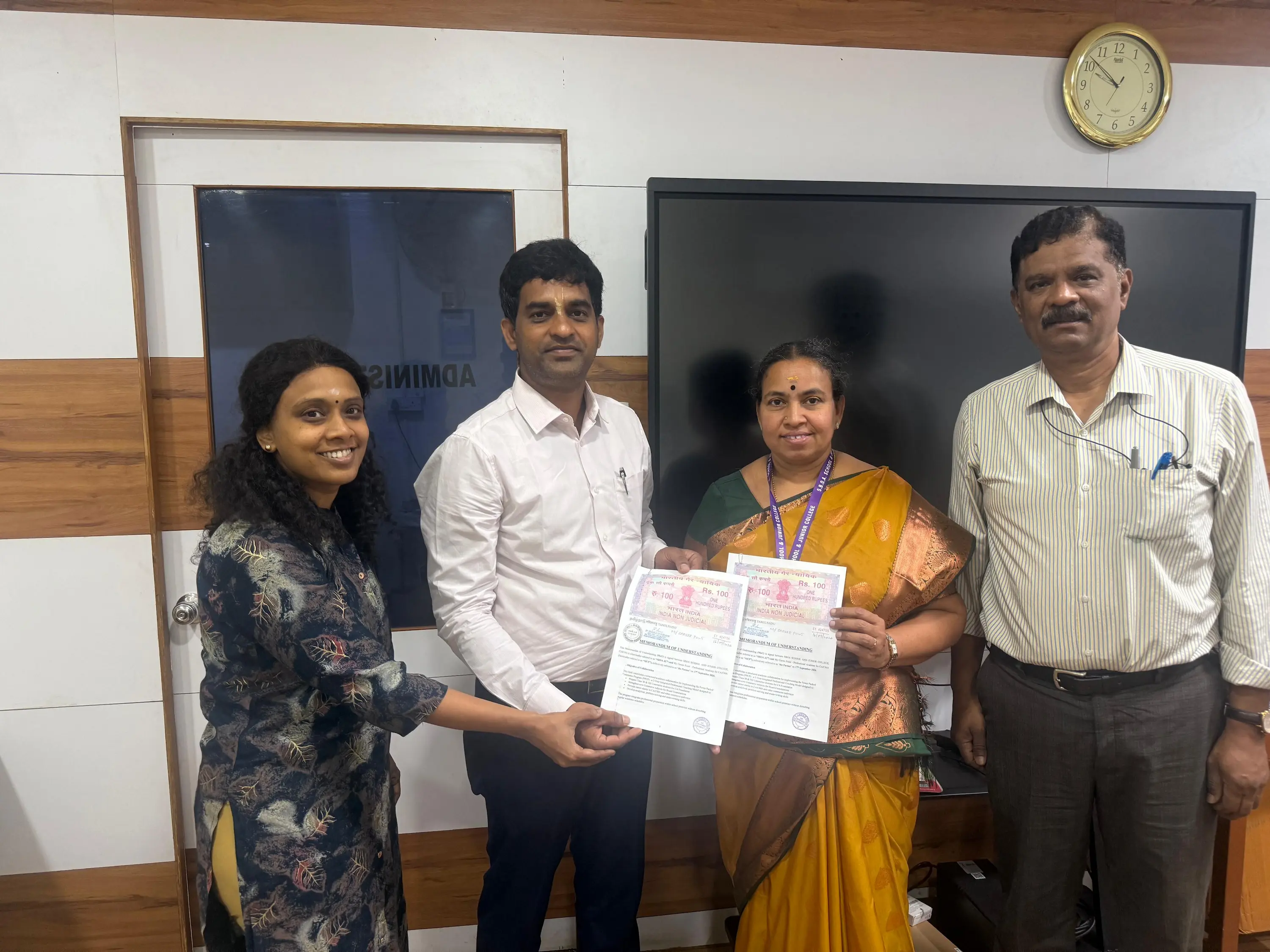 SBOA School and Junior College, Chennai, Signs MoU with My Career Point for Integrated CA Foundation Coaching | Chennai | 17 September 2026